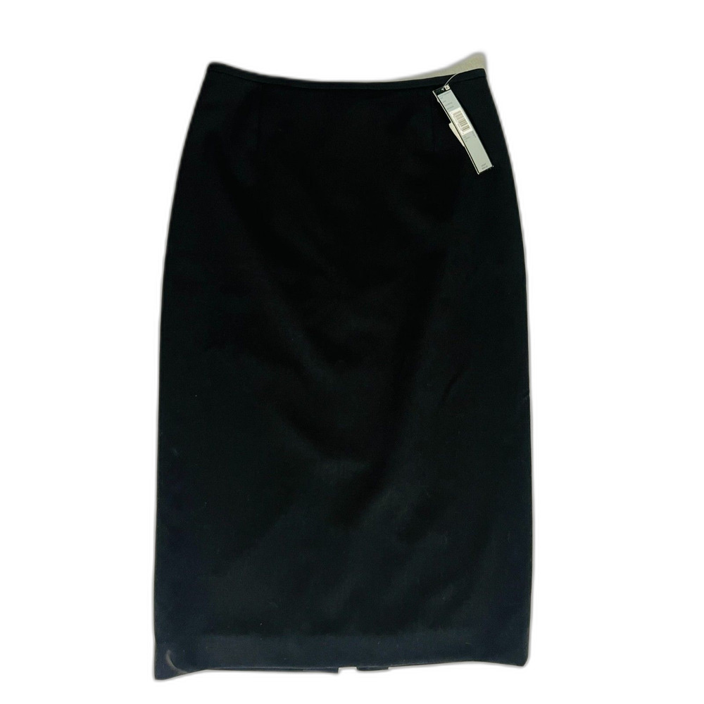 NWT Arthur S. Levine Tahari Black Pencil Skirt Size 2 Straight Lined Chic Preppy